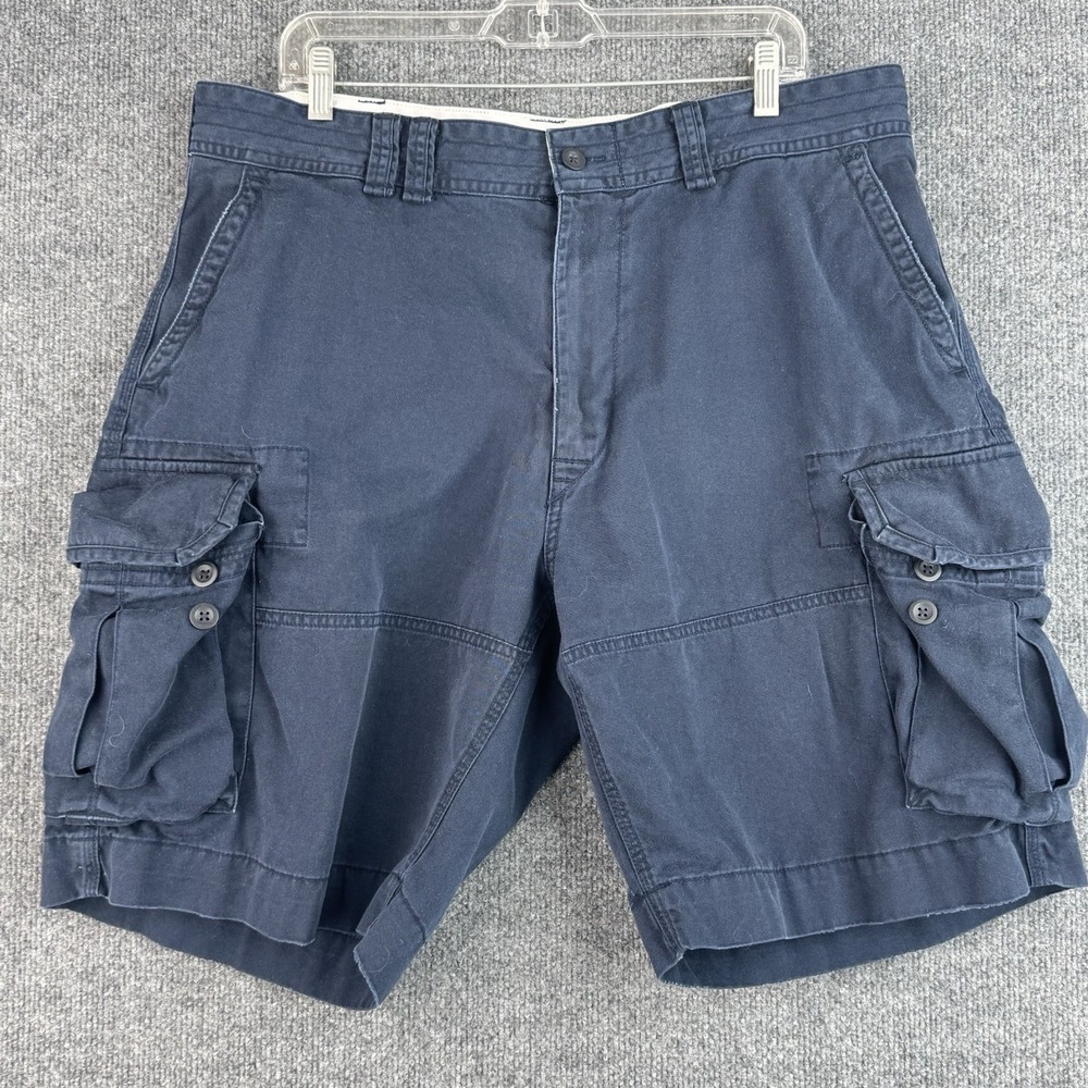 Polo Ralph Lauren Cargo Shorts Mens 38 Navy Heavy Utility Pockets Casual Y2K